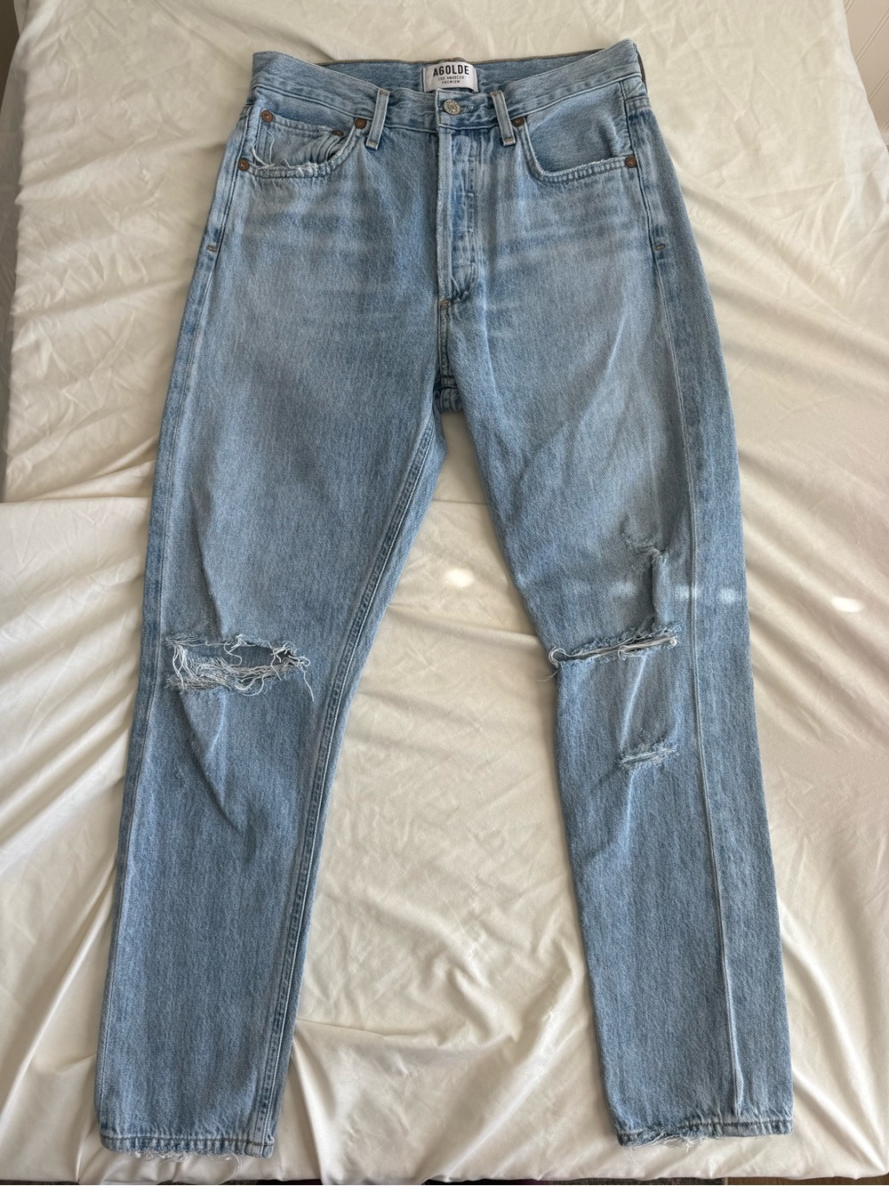 Agolde Jaime High Rise Classic the Shakedown LightWash Slim Straight Sz26